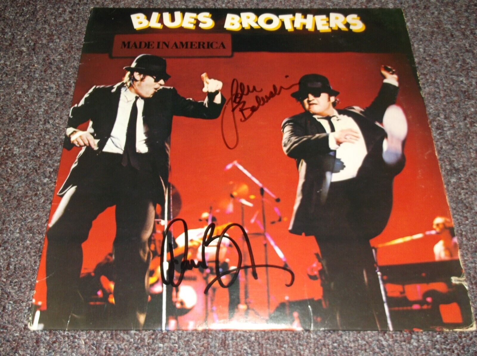 The Blues Brothers Made In America Lp Signed John Belushi Dan Aykroyd W/coa