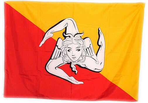 Sicily Flag, 4 1/3 ft. x 3 1/8 ft., Made in Italy