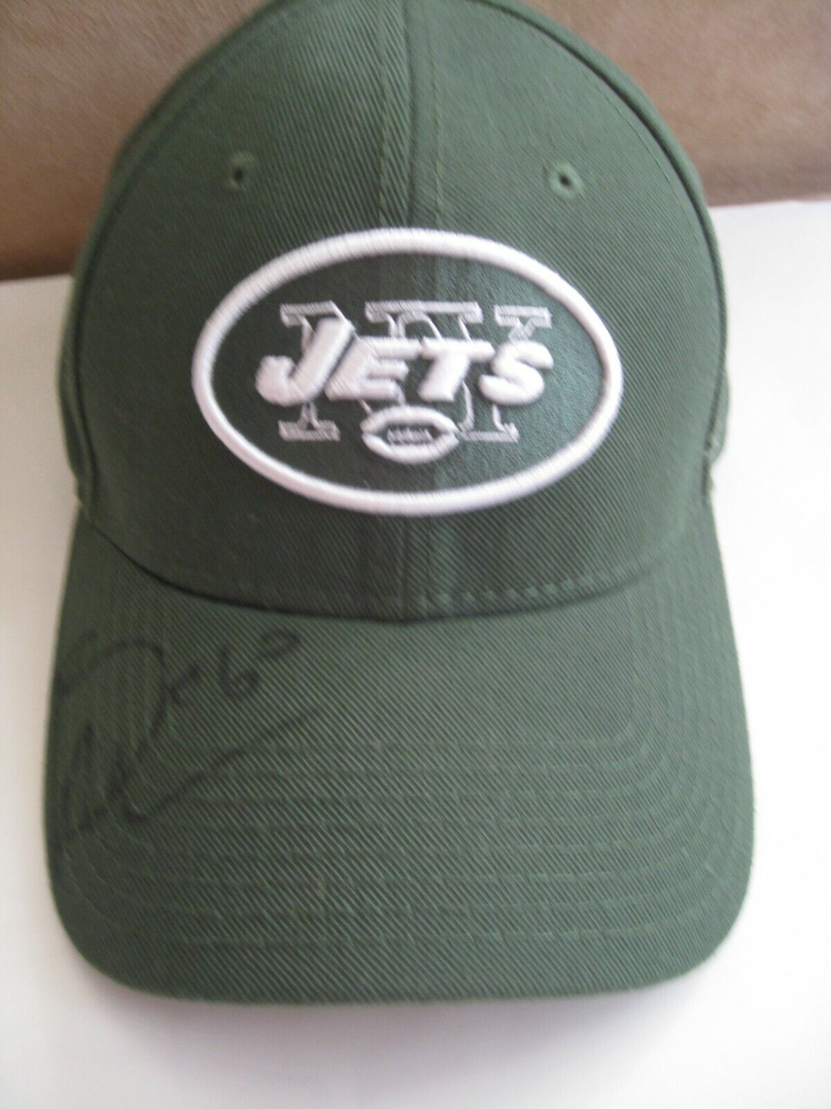 New York Jets Signed Hat Cap Signed D'Brickashaw Ferguson #60 New Era 9Forty NFL