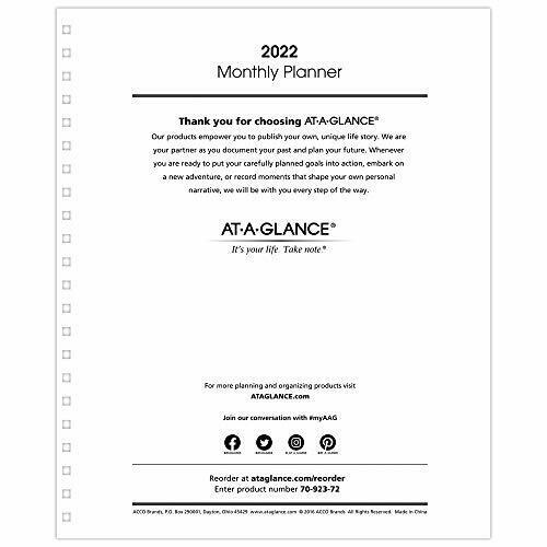 2022 Monthly Planner Refill for 70-236 or 70-296 by AT-A-GLANCE 9