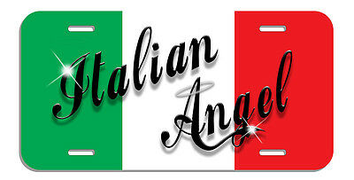 Italian Angel Flag Auto License Plate Italy Personalize Gifts Any Text Or Name