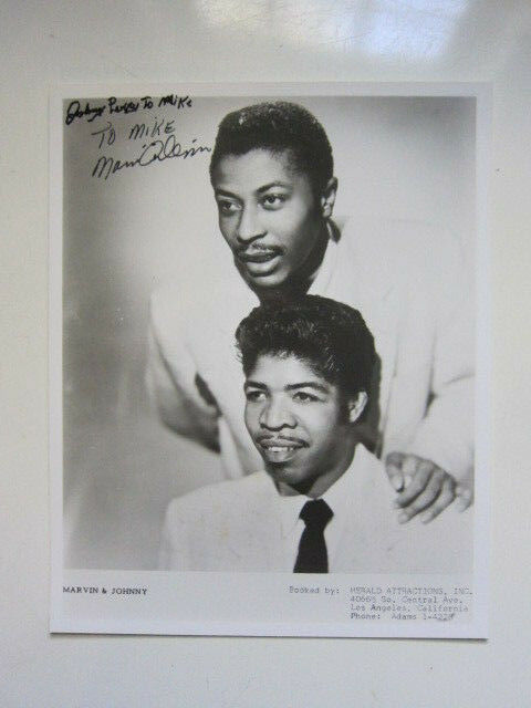 MARVIN & JOHNNY 8x10 photo  AUTOGRAPHED b