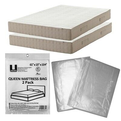 Uboxes 2 Mil Queen Mattress Bag 61 X 15 X 104", 2 Pack