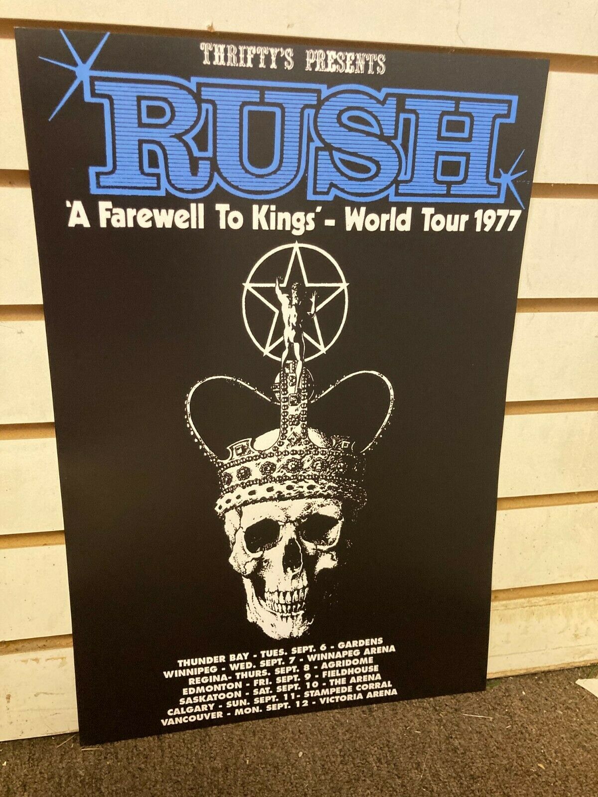 Rush 1977 Farewell to Kings Canada Tour Neil Peart Concert Poster 12x18