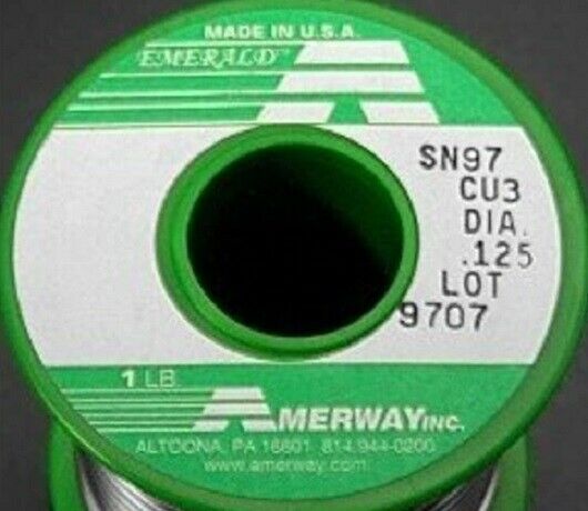 Stained Glass Supplies Amerway Lead Free Solder 1 Lb Spool - Great For Jewelry