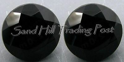 Natural 3mm Round .11ct Faceted Black Onyx 2 pcs. AAA