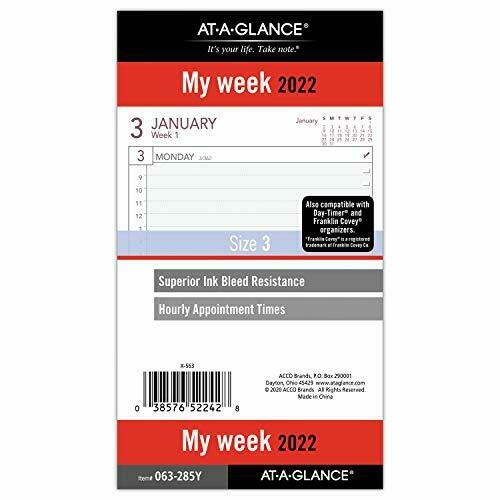2022 Weekly Planner Refill by AT-A-GLANCE 3-3/4