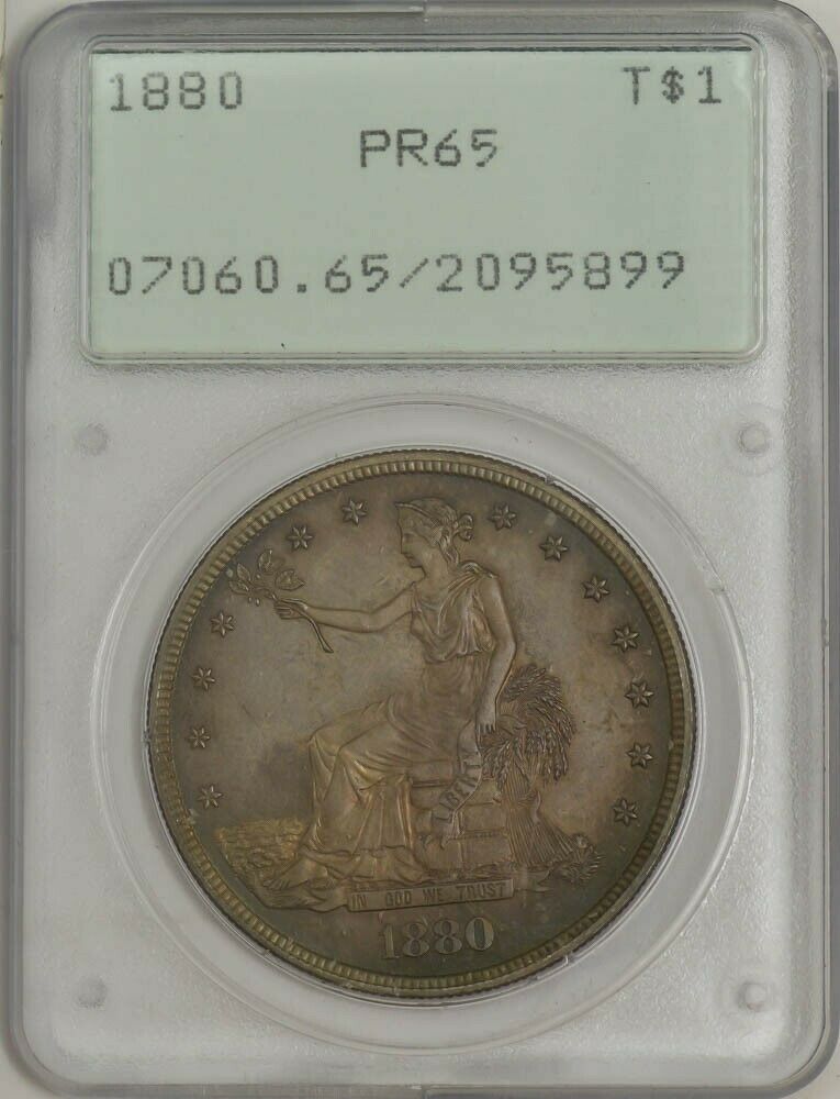 1880 Trade Dollar $ Pr65 Pcgs Old Green Holder 943981-21