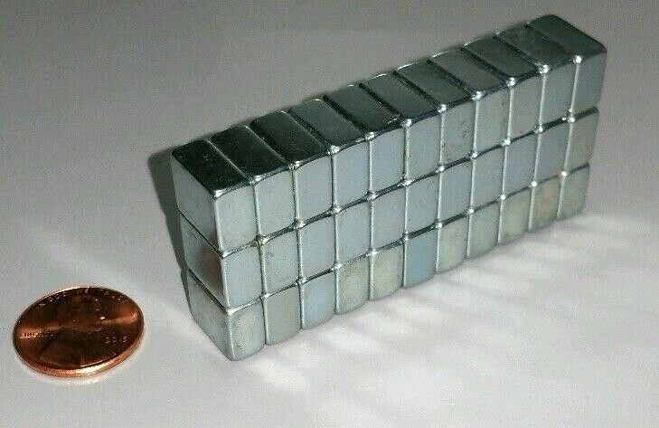 20 Neodymium Block Magnets Large N52 Super Strong Rare Earth 1/2" × 3/8" × 1/4"