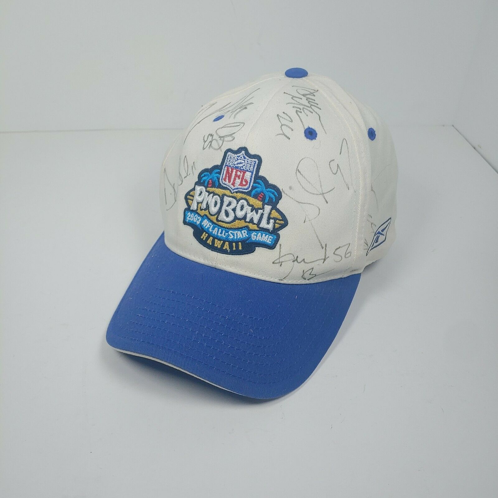 Vintage 2003 Autographed NFL PRO BOWL Hat 8 Signature's Hand Signed at Game