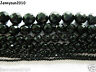 Natural Black Onyx Gemstone Faceted Round Beads 2mm 3mm 4mm 6mm 8mm 10mm 12mm