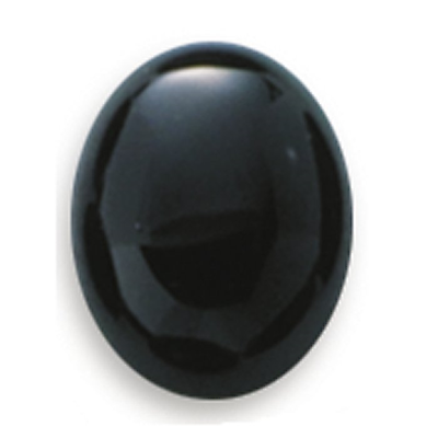 Oval Black Onyx Cabochon Gemstone