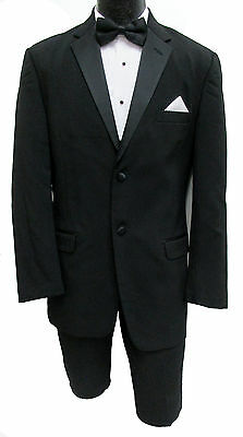 40r Black Kenneth Cole Two Button Tuxedo With Pants Clearance Cheap Prom Tux