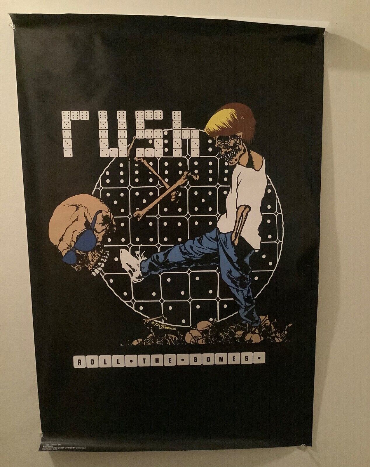 Rush Poster - Roll The Bones Pusshead - Peart, Lee, Lifeson ~ 34 1/2 X 22 1/4