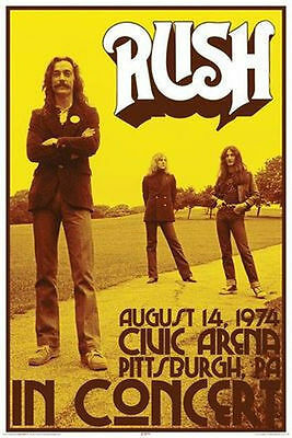 Rush - Concert Poster - 24x36 Music Band Pittsburgh 24981