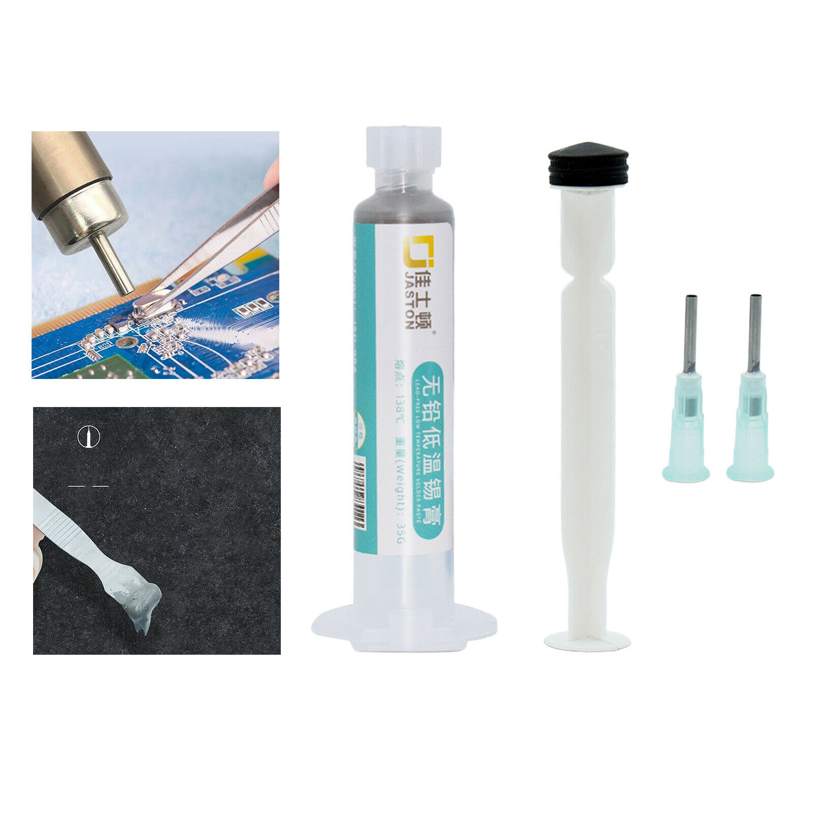 Solid Solder Paste Dispenser No-clean Lead-free Low Temperature Melts 35g, Helps